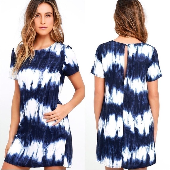 Lulus Dresses & Skirts - Lulus “Beach Goer” Tie Dye Shift Mini Pocket Dress